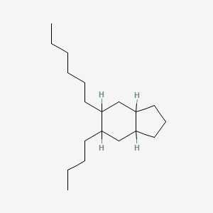 molecular formula C19H36 B3329061 5-Butyl-6-hexyloctahydro-1H-indene CAS No. 55044-36-5