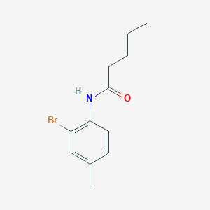 molecular formula C12H16BrNO B332913 N-(2-bromo-4-methylphenyl)pentanamide 