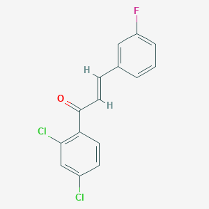 molecular formula C15H9Cl2FO B3329174 (2E)-1-(2,4-Dichlorophenyl)-3-(3-fluorophenyl)prop-2-en-1-one CAS No. 556779-81-8