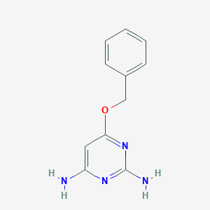 molecular formula C11H12N4O B033292 2,6-Diamino-4-(benzyloxy)pyrimidine CAS No. 100061-59-4