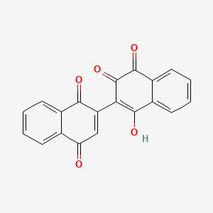 molecular formula C20H10O5 B3329216 Valdivione CAS No. 56119-07-4