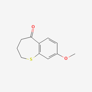 molecular formula C11H12O2S B3329272 8-Methoxy-3,4-dihydrobenzo[b]thiepin-5(2H)-one CAS No. 56933-64-3