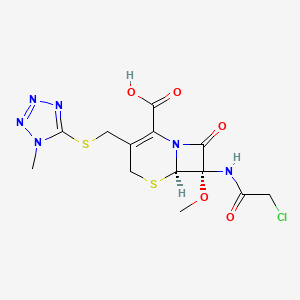 (6R,7S)-7-(2-chloroacetamido)-7-methoxy-3-((1-methyl-1H-tetrazol-5-ylthio)methyl)-8-oxo-5-thia-1-azabicyclo[4.2.0]oct-2-ene-2-carboxylic acid