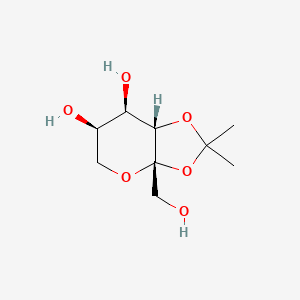 molecular formula C9H16O6 B3329345 (3AS,6R,7R,7aS)-3a-(hydroxymethyl)-2,2-dimethyltetrahydro-5H-[1,3]dioxolo[4,5-b]pyran-6,7-diol CAS No. 58238-46-3