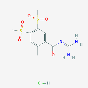 molecular formula C11H16ClN3O5S2 B033294 Rimeporide Hydrochloride CAS No. 187870-95-7