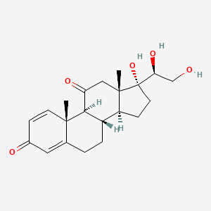 molecular formula C21H28O5 B3329485 Pregna-1,4-diene-3,11-dione, 17,20,21-trihydroxy-, (20S)- CAS No. 600-93-1