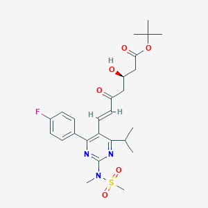 molecular formula C26H34FN3O6S B3329643 tert-butyl (E,3R)-7-[4-(4-fluorophenyl)-2-[methyl(methylsulfonyl)amino]-6-propan-2-ylpyrimidin-5-yl]-3-hydroxy-5-oxohept-6-enoate CAS No. 615556-96-2