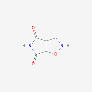 molecular formula C5H6N2O3 B3329704 Tetrahydro-4H-pyrrolo[3,4-d]isoxazole-4,6(5H)-dione CAS No. 6251-14-5