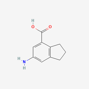 molecular formula C10H11NO2 B3329739 6-amino-2,3-dihydro-1H-indene-4-carboxylic acid CAS No. 62854-55-1