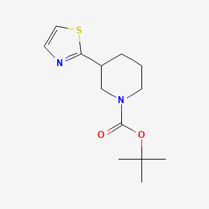 molecular formula C13H20N2O2S B3329747 tert-butyl 3-(1,3-thiazol-2-yl)piperidine-1-carboxylate CAS No. 630121-83-4