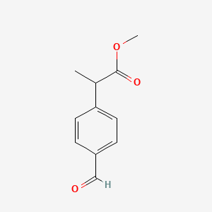 molecular formula C11H12O3 B3329795 2-(4-Formylphenyl)propionic acid methyl ester CAS No. 63476-54-0