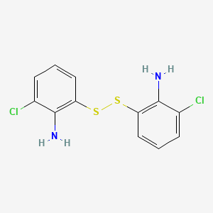 molecular formula C12H10Cl2N2S2 B3329829 2,2'-Disulfanediylbis(6-chloroaniline) CAS No. 63755-08-8