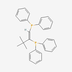 molecular formula C30H30P2 B3330093 (Z)-(3,3-Dimethylbut-1-ene-1,2-diyl)bis(diphenylphosphane) CAS No. 66493-16-1
