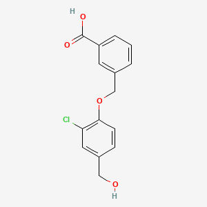 3-{[2-Chloro-4-(hydroxymethyl)phenoxy]methyl}benzoic acid