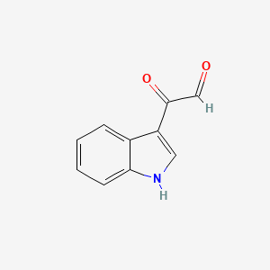 molecular formula C10H7NO2 B3330628 2-(1H-indol-3-yl)-2-oxoacetaldehyde CAS No. 7269-72-9