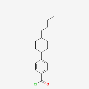 molecular formula C18H25ClO B3330652 4-((1S,4R)-4-Pentylcyclohexyl)benzoyl chloride CAS No. 73011-79-7