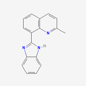 molecular formula C17H13N3 B3330693 8-(1H-benzo[d]imidazol-2-yl)-2-methylquinoline CAS No. 73281-39-7