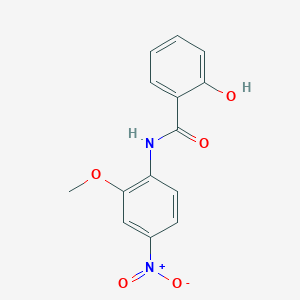 molecular formula C14H12N2O5 B3330719 2-hydroxy-N-(2-methoxy-4-nitrophenyl)benzamide CAS No. 73454-94-1