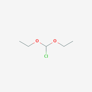 molecular formula C5H11ClO2 B3330790 Chlor-diethoxy-methan CAS No. 74301-01-2