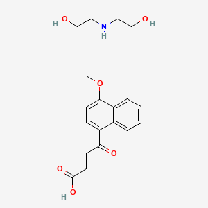 molecular formula C19H25NO6 B3330794 Menbutone diolamine CAS No. 74332-55-1