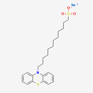 molecular formula C24H32NNaO3S2 B3330801 Sodium 12-(10H-phenothiazin-10-yl)dodecane-1-sulfonate CAS No. 74339-97-2
