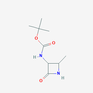 molecular formula C9H16N2O3 B3330817 tert-butyl N-(2-methyl-4-oxoazetidin-3-yl)carbamate CAS No. 745074-60-6