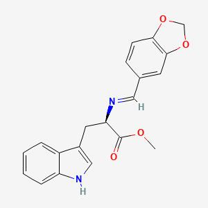 methyl (2R)-2-(1,3-benzodioxol-5-ylmethylideneamino)-3-(1H-indol-3-yl)propanoate
