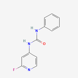 molecular formula C12H10FN3O B3330846 Urea, N-(2-fluoro-4-pyridinyl)-N'-phenyl- CAS No. 75279-36-6