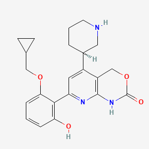 (7Z)-7-[2-(Cyclopropylmethoxy)-6-oxocyclohexa-2,4-dien-1-ylidene]-5-[(3R)-piperidin-3-yl]-1,4,7,8-tetrahydro-2H-pyrido[2,3-d][1,3]oxazin-2-one