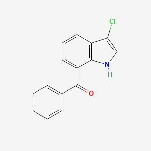 molecular formula C15H10ClNO B3330908 (3-Chloro-1H-indole-7-yl)phenylmethanone CAS No. 76049-81-5