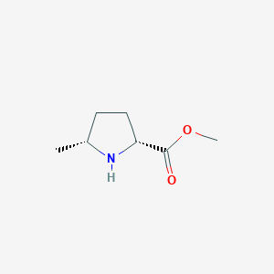 molecular formula C7H13NO2 B3331045 METHYL (2R,5R)-5-METHYLPYRROLIDINE-2-CARBOXYLATE CAS No. 775223-82-0
