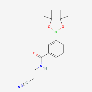 molecular formula C16H21BN2O3 B3331049 N-(2-Cyanoethyl)-3-(tetramethyl-1,3,2-dioxaborolan-2-yl)benzamide CAS No. 775351-59-2