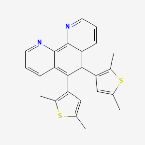 molecular formula C24H20N2S2 B3331213 1,10-Phenanthroline, 5,6-bis(2,5-dimethyl-3-thienyl)- CAS No. 792934-46-4
