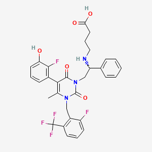 molecular formula C31H28F5N3O5 B3331429 Unii-B3lwk12L14 CAS No. 832720-51-1