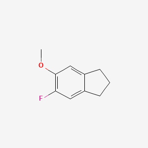 molecular formula C10H11FO B3331472 5-fluoro-6-methoxy-2,3-dihydro-1H-indene CAS No. 83802-72-6