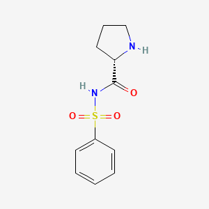 molecular formula C11H14N2O3S B3331485 (S)-N-(Phenylsulfonyl)pyrrolidine-2-carboxamide CAS No. 839711-69-2