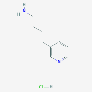 molecular formula C9H15ClN2 B3331530 3-Pyridinebutanamine hydrochloride CAS No. 84359-18-2