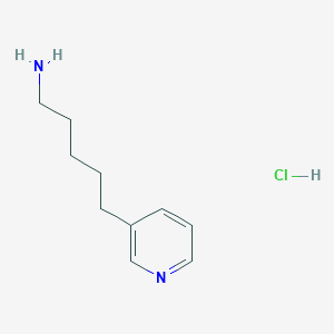 molecular formula C10H17ClN2 B3331532 3-Pyridinepentaneamine hydrochloride CAS No. 84359-19-3