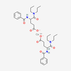 molecular formula C18H26CaN2O4 B3331631 Proglumide hemicalcium CAS No. 85068-56-0