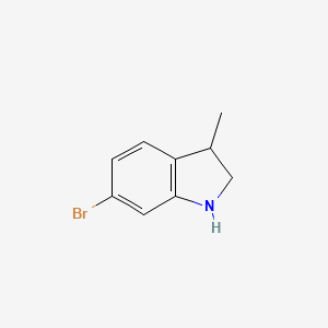 molecular formula C9H10BrN B3331994 6-bromo-3-methyl-2,3-dihydro-1H-indole CAS No. 86626-32-6