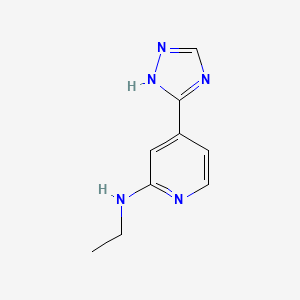 molecular formula C9H11N5 B3332004 2-Pyridinamine, N-ethyl-4-(1H-1,2,4-triazol-5-yl)- CAS No. 86649-16-3