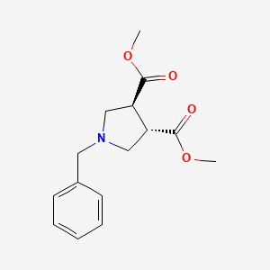 molecular formula C15H19NO4 B3332196 dimethyl (3S,4S)-1-benzylpyrrolidine-3,4-dicarboxylate CAS No. 87813-05-6