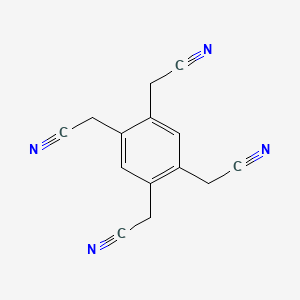 molecular formula C14H10N4 B3332222 2-[2,4,5-Tris(cyanomethyl)phenyl]acetonitrile CAS No. 87837-08-9