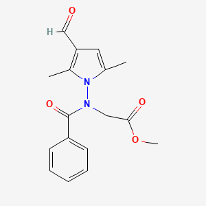 molecular formula C17H18N2O4 B3332242 Methyl [benzoyl(3-formyl-2,5-dimethyl-1h-pyrrol-1-yl)amino]acetate CAS No. 880062-11-3