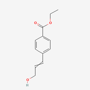 molecular formula C12H14O3 B3332378 Benzoic acid, 4-(3-hydroxy-1-propenyl)-, ethyl ester CAS No. 89113-43-9