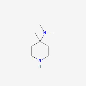 molecular formula C8H18N2 B3332500 N,N,4-Trimethylpiperidin-4-amine CAS No. 900803-76-1