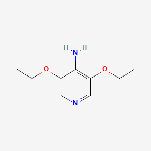 molecular formula C9H14N2O2 B3332506 4-Pyridinamine, 3,5-diethoxy- CAS No. 900804-01-5