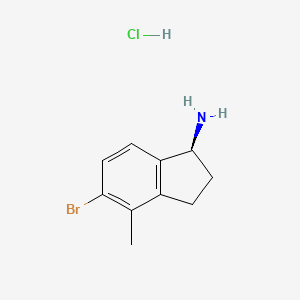 molecular formula C10H13BrClN B3332531 (s)-5-Bromo-4-methyl-2,3-dihydro-1h-inden-1-amine hydrochloride CAS No. 903557-50-6