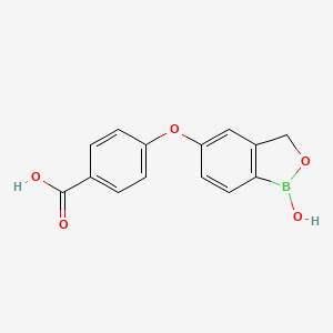 molecular formula C14H11BO5 B3332582 Crisaborole acid impurity CAS No. 906673-43-6
