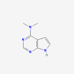 molecular formula C8H10N4 B3332596 7H-Pyrrolo[2,3-d]pyrimidin-4-amine, N,N-dimethyl- CAS No. 90953-01-8